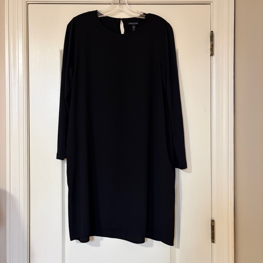 Eileen Fisher Black Long Sleeve Dress